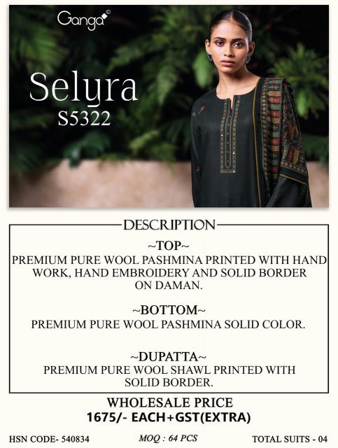 Ganga selyra 5322 wholesale dress materials online india